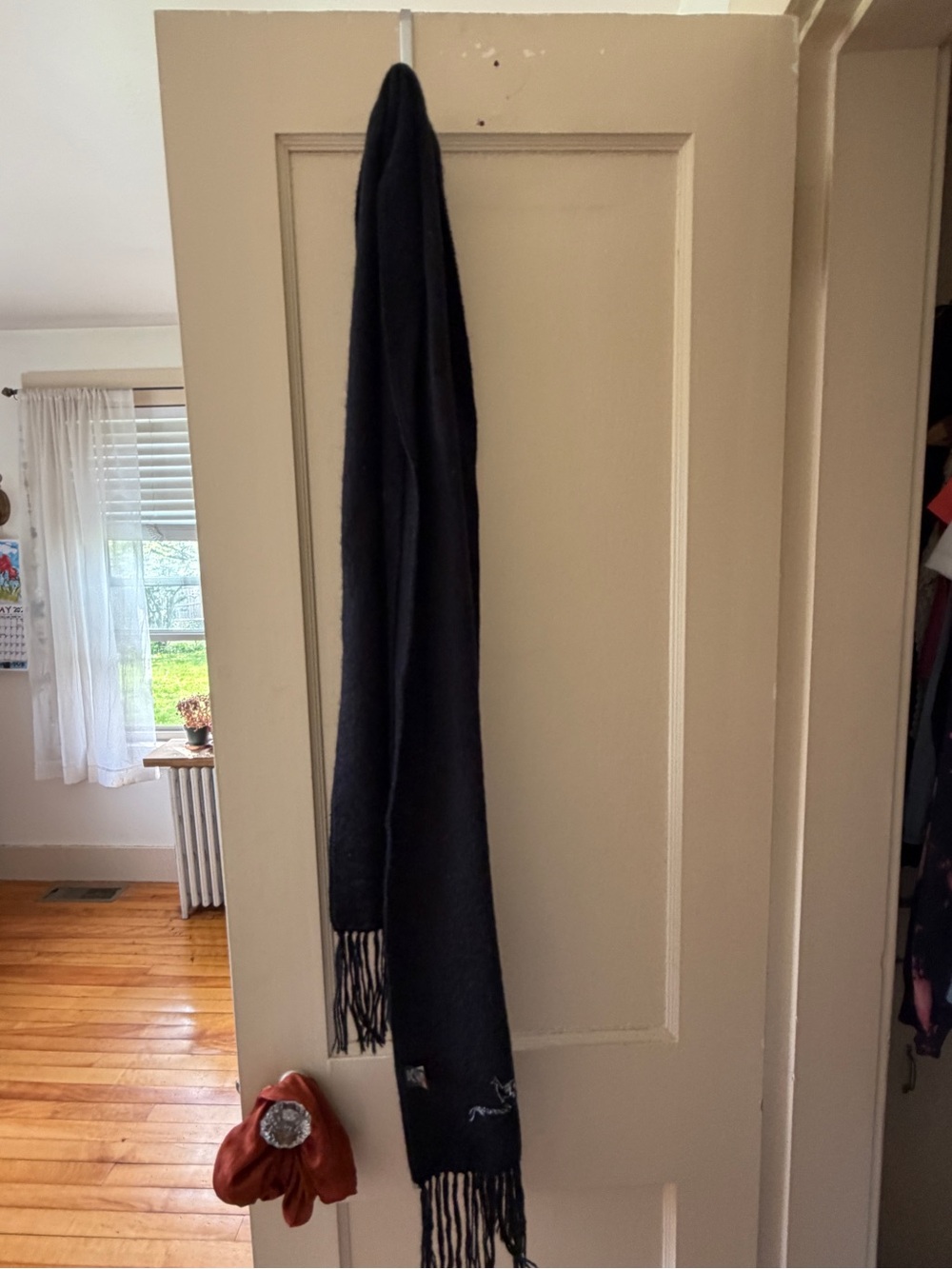 Alpaca Camino Black Fringe Scarf